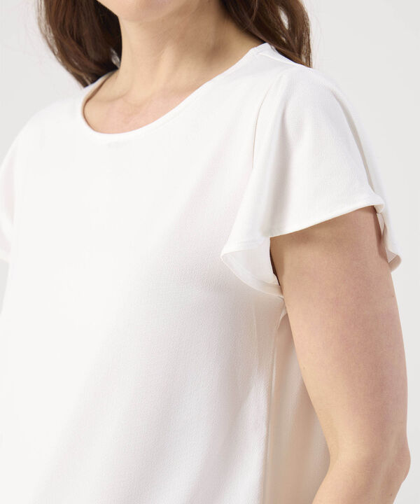 Camiseta Unicolor Con Detalle En Mangas  image number null