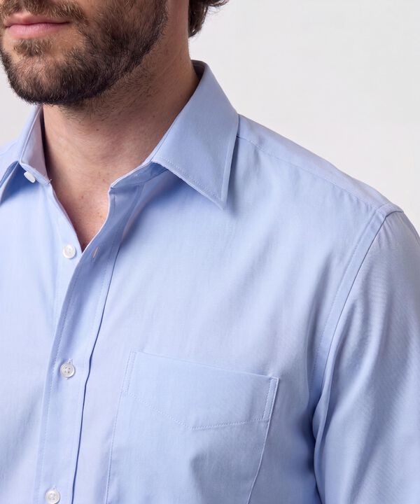 Camisa Manga Larga Con Bolsillo Antiarrugas