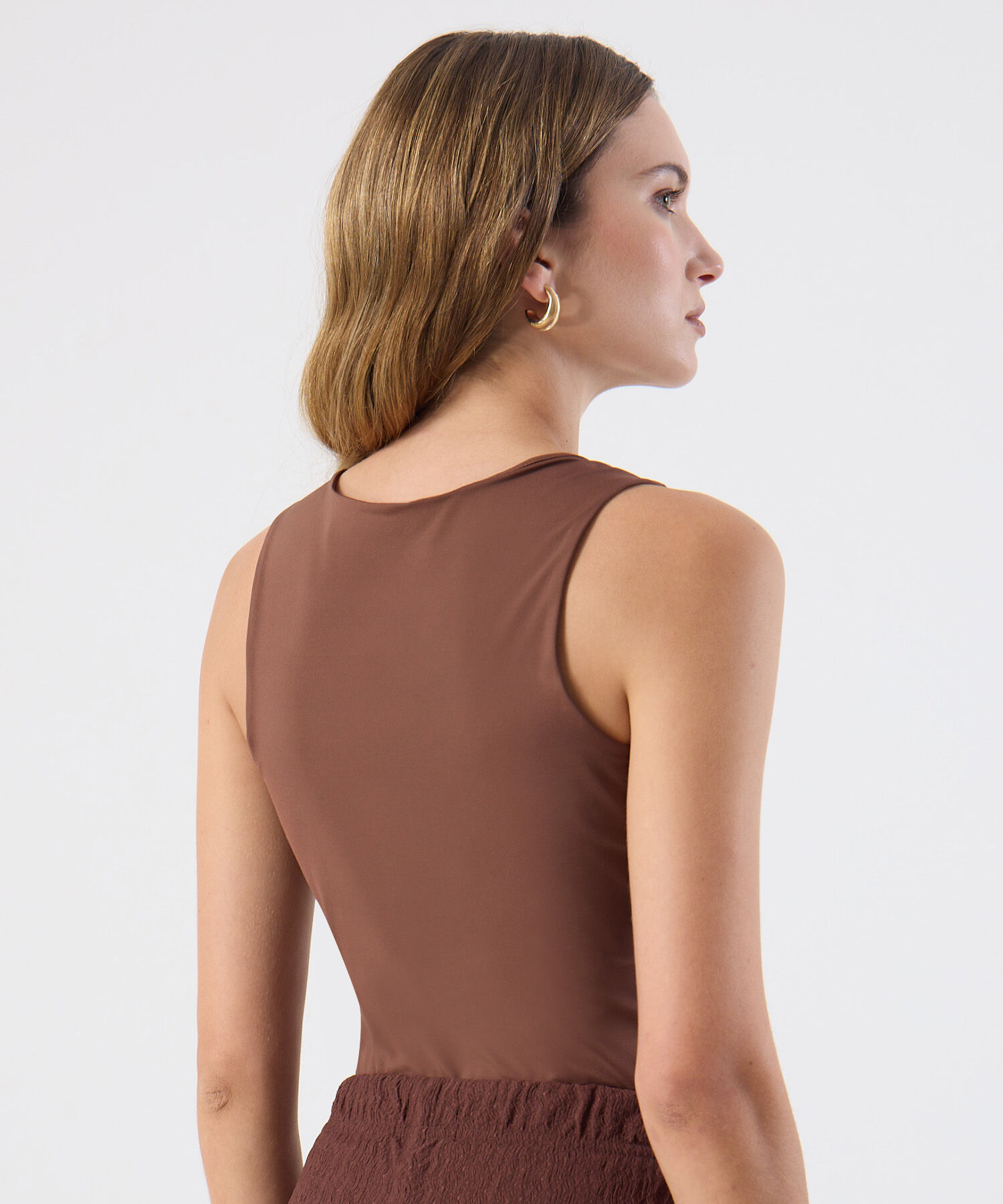 Camiseta B&aacute;sico Sisa Cuello Amplio Para Mujer