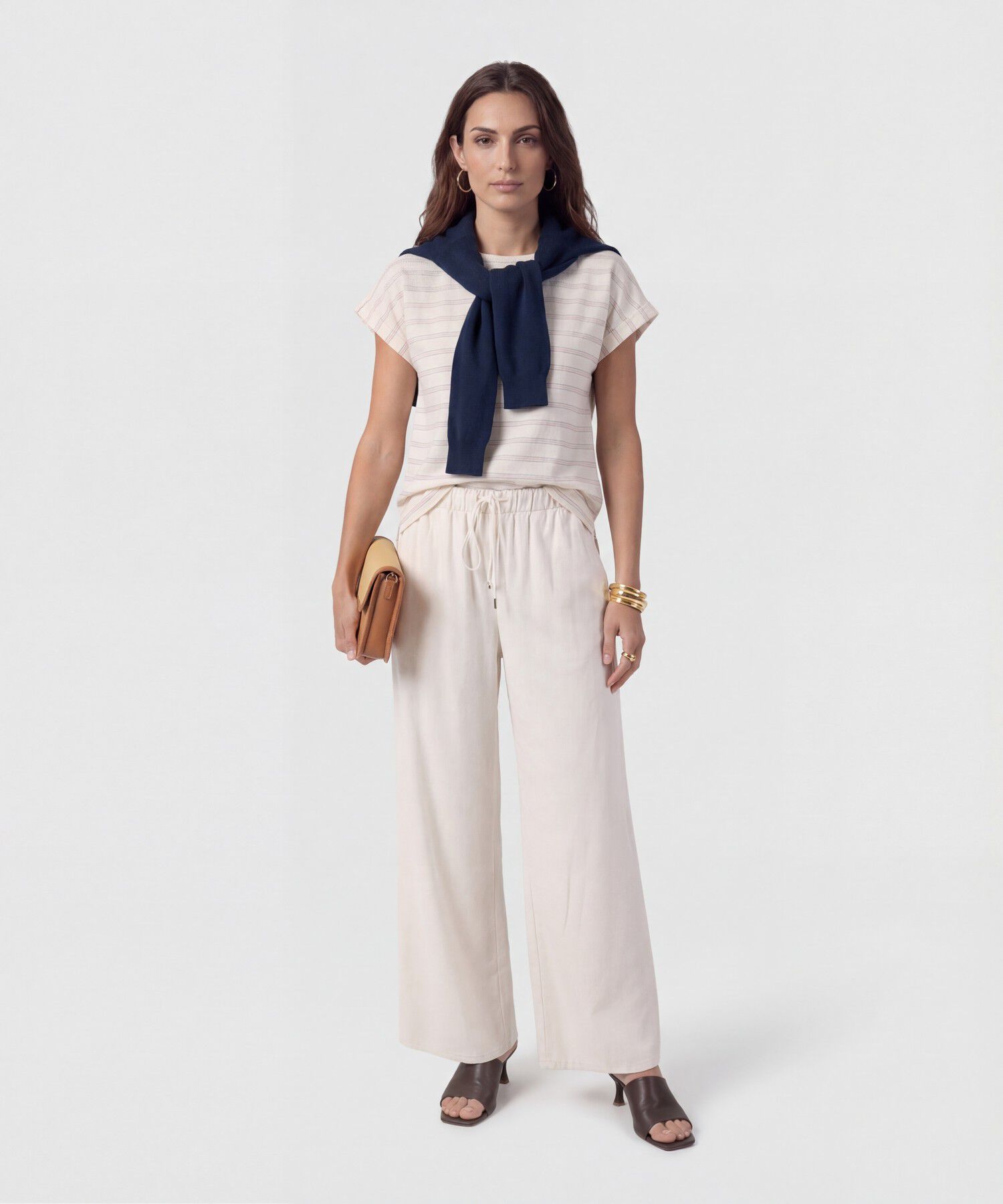 Camiseta Texturizada De Manga Corta