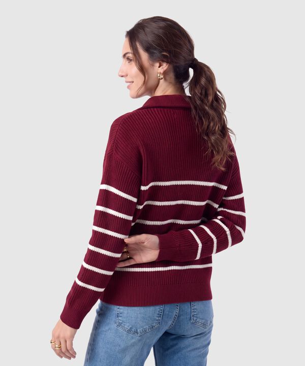 Saco Tejido Cuello Cierre Para Mujer