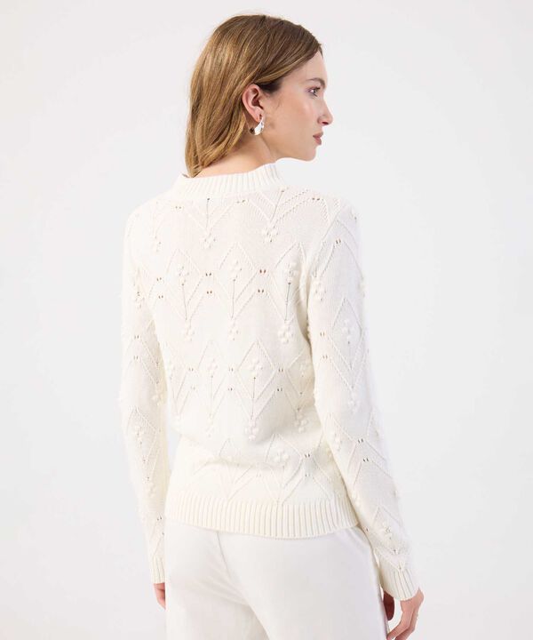 Saco Tejido Mujer Cuello Alto Estructurado