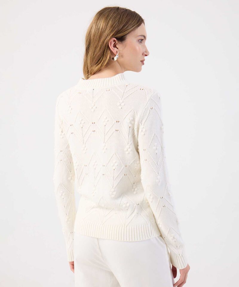 Saco Tejido Mujer Cuello Alto Estructurado