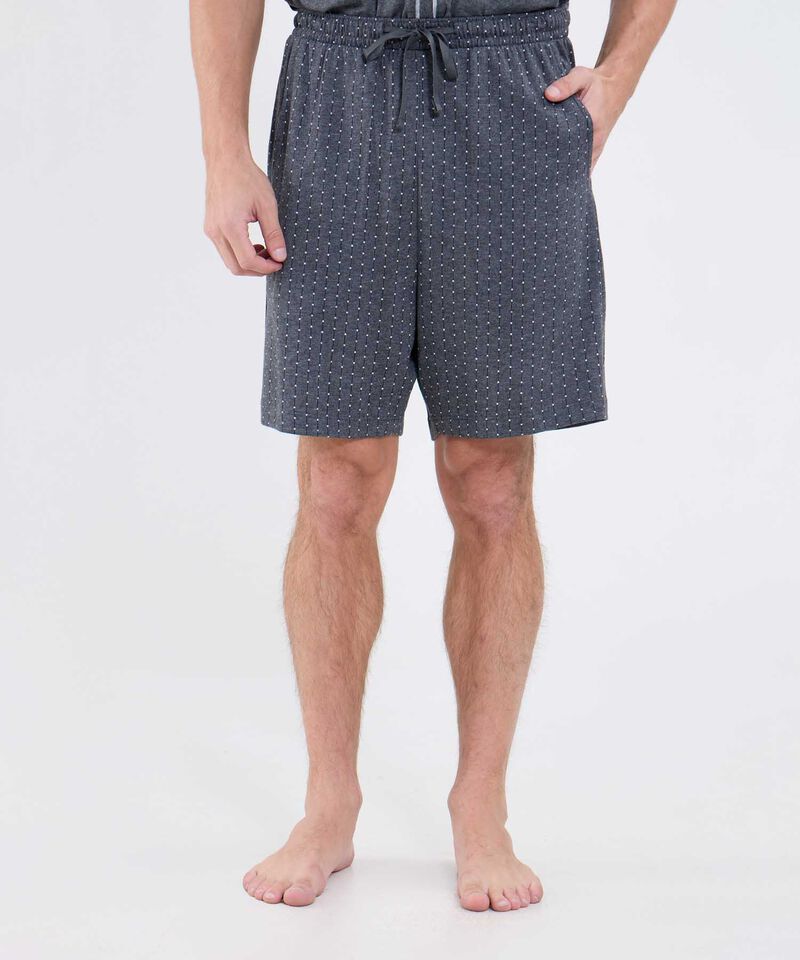 Conjunto Pijama Camisa Cuello V Y Pataloneta Estampada Para Hombre