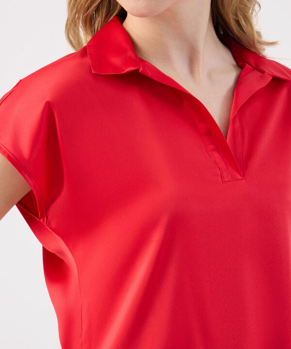 Blusa Tipo Polo Para Mujer Manga Corta image number null