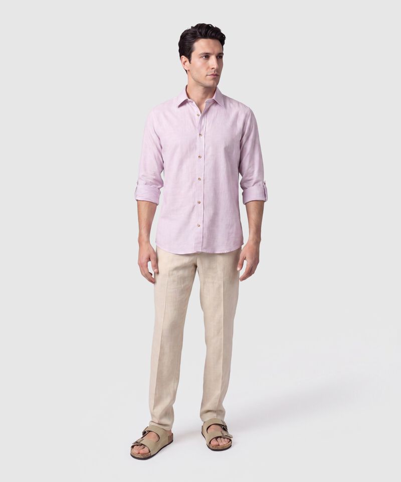 Camisa Manga Larga Casual Para Hombre