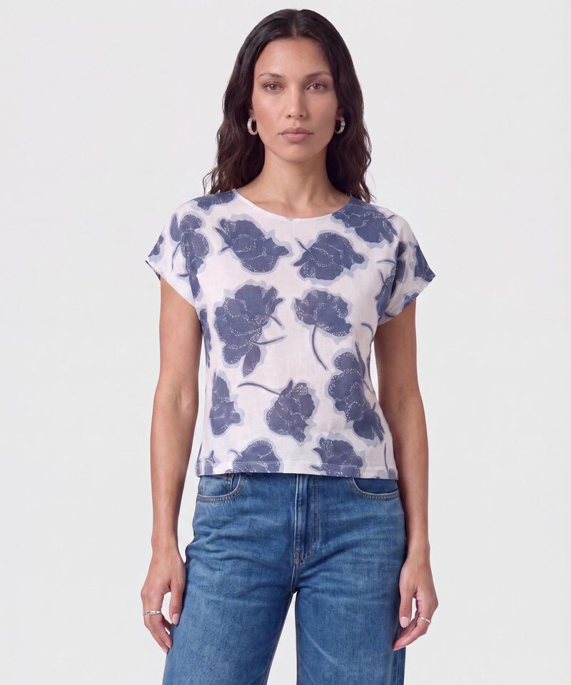 Blusa Estampada Cuello Redondo 