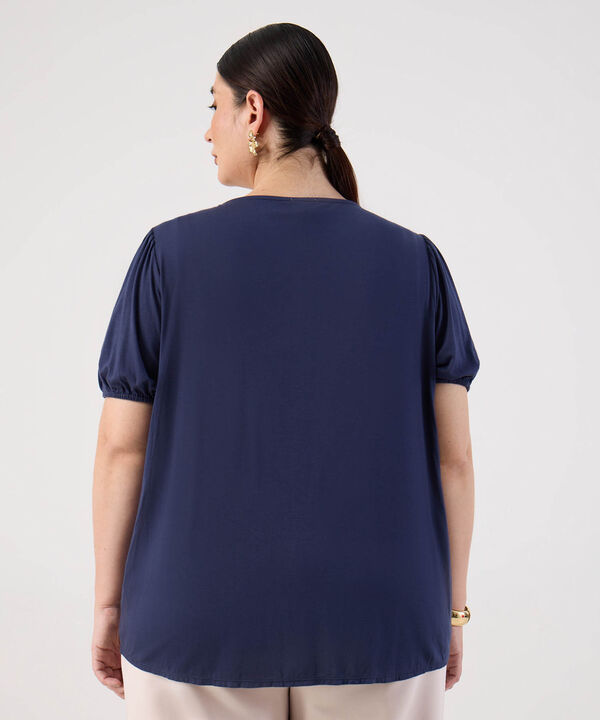 Camiseta con Plisados Frontales para Mujer Curvy
