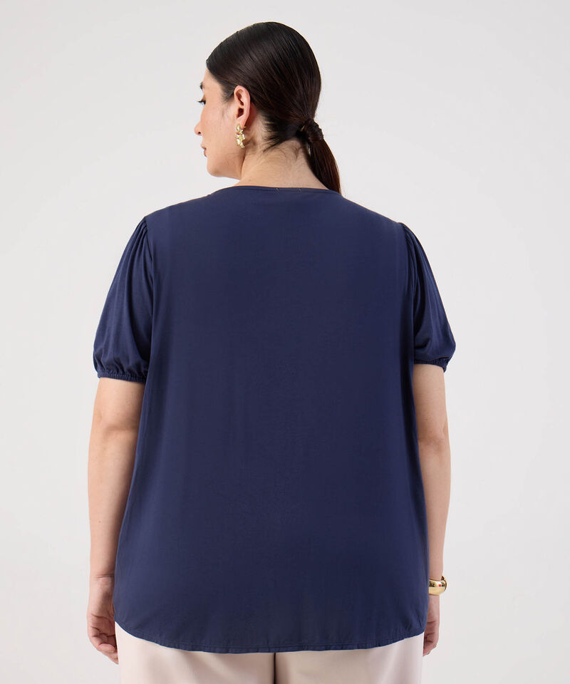 Camiseta con Plisados Frontales para Mujer Curvy