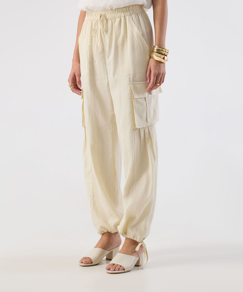 Pantal&oacute;n Cargo Casual Ajuste El&aacute;stico Para Mujer