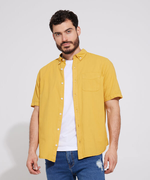 Camisa Manga Corta Unicolor image number null