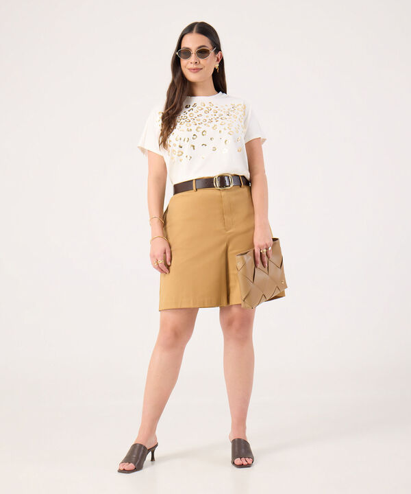 Camiseta Estampada Con Detalle image number null