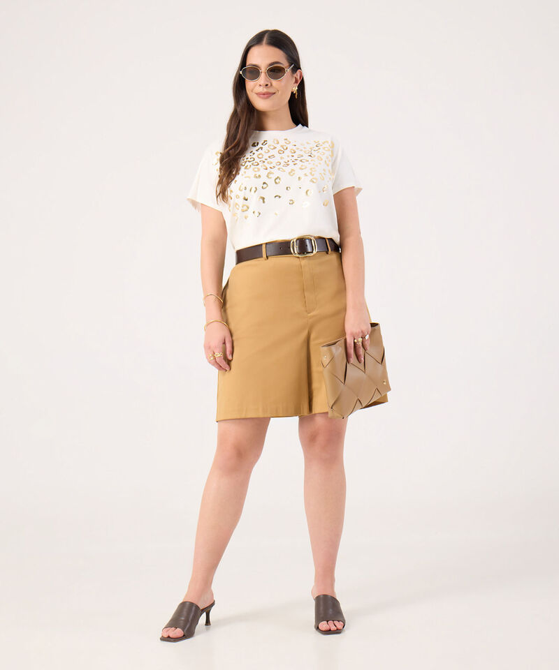 Camiseta Estampada Con Detalle