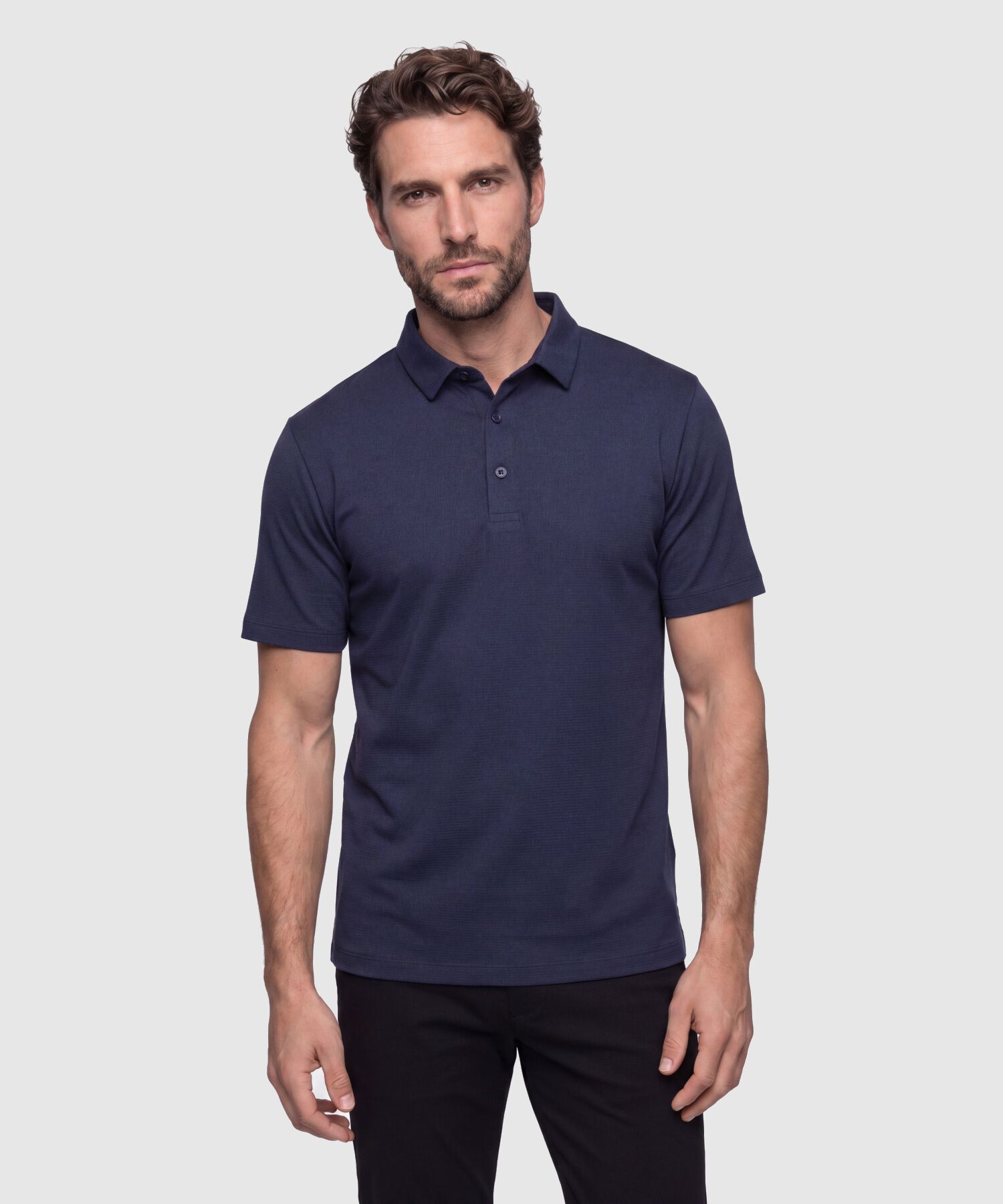 Polo Unicolor Regular Para Hombre