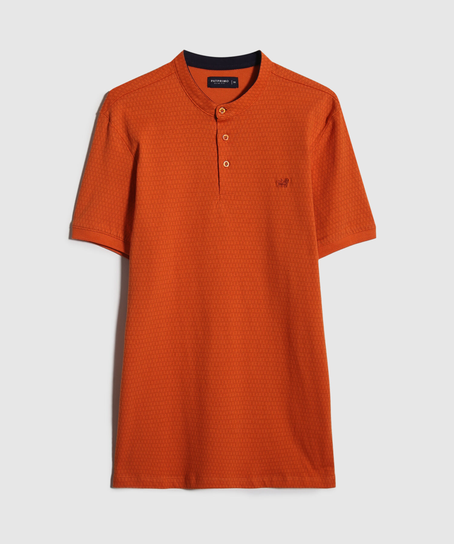 Polo Estampada, Cuello Mao