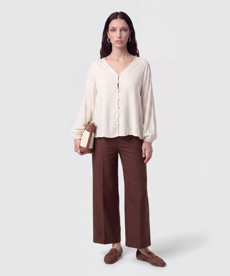 Pantal&oacute;n Culotte con Pretina Lisa Para Mujer