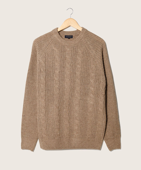 Saco Cuello Redondo Con Frente Trenzado