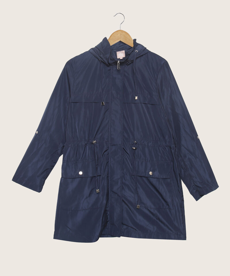 Chaqueta Parka Con Capota, Charreteras Y Cordon De Ajuste