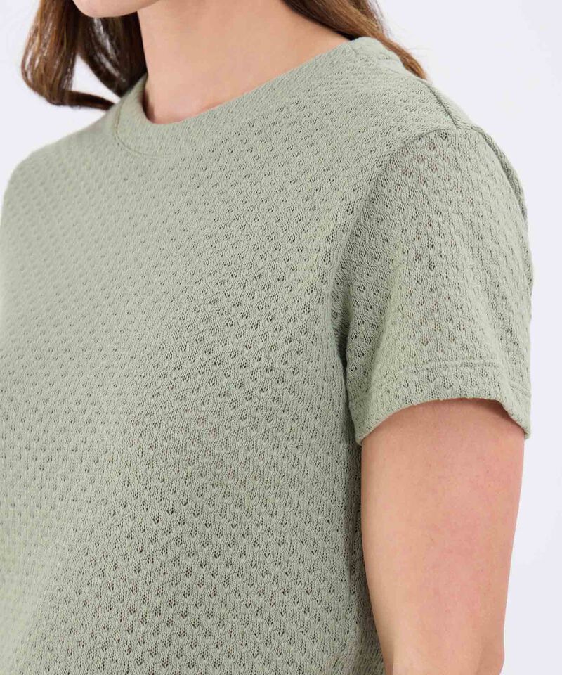 Camiseta Unicolor Cuello Redondo