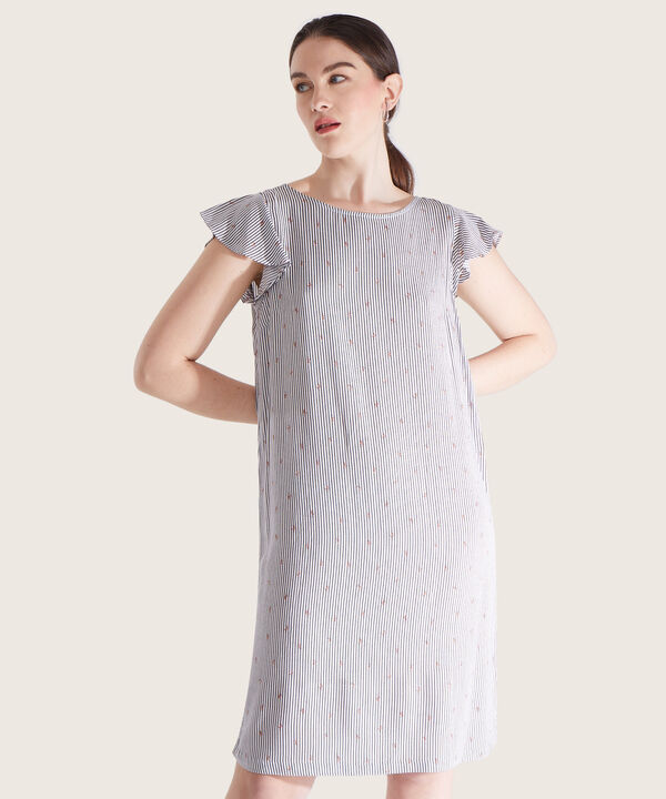 Vestido Manga Corta Estampado image number null