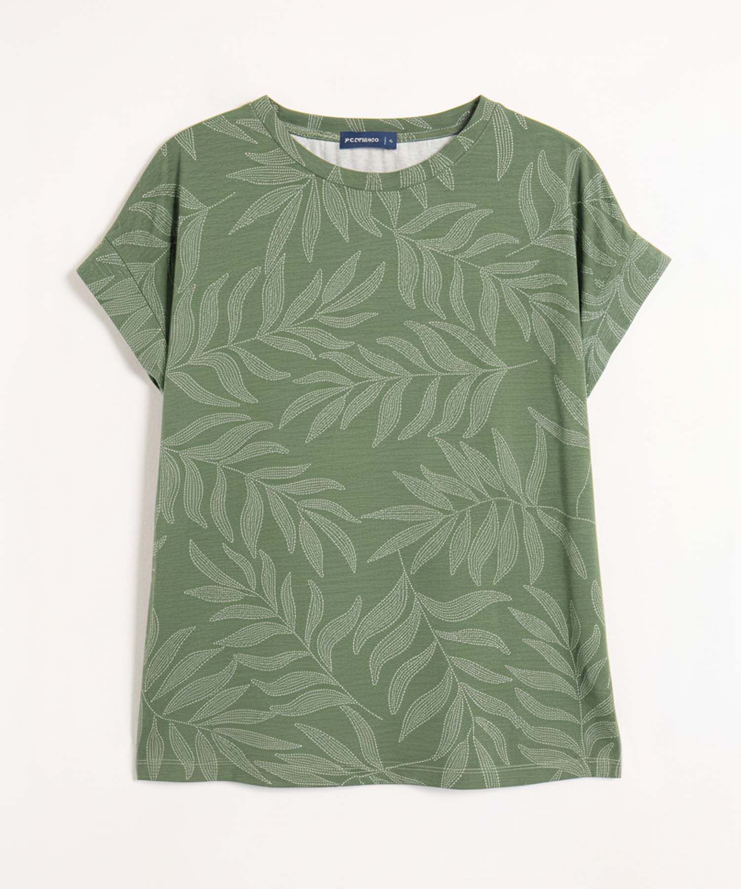 Camiseta Cómoda Manga Doblada Mujer