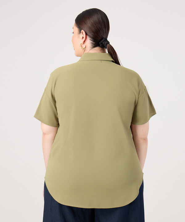 Camisa Manga Corta Holgada Para Mujer Curvy