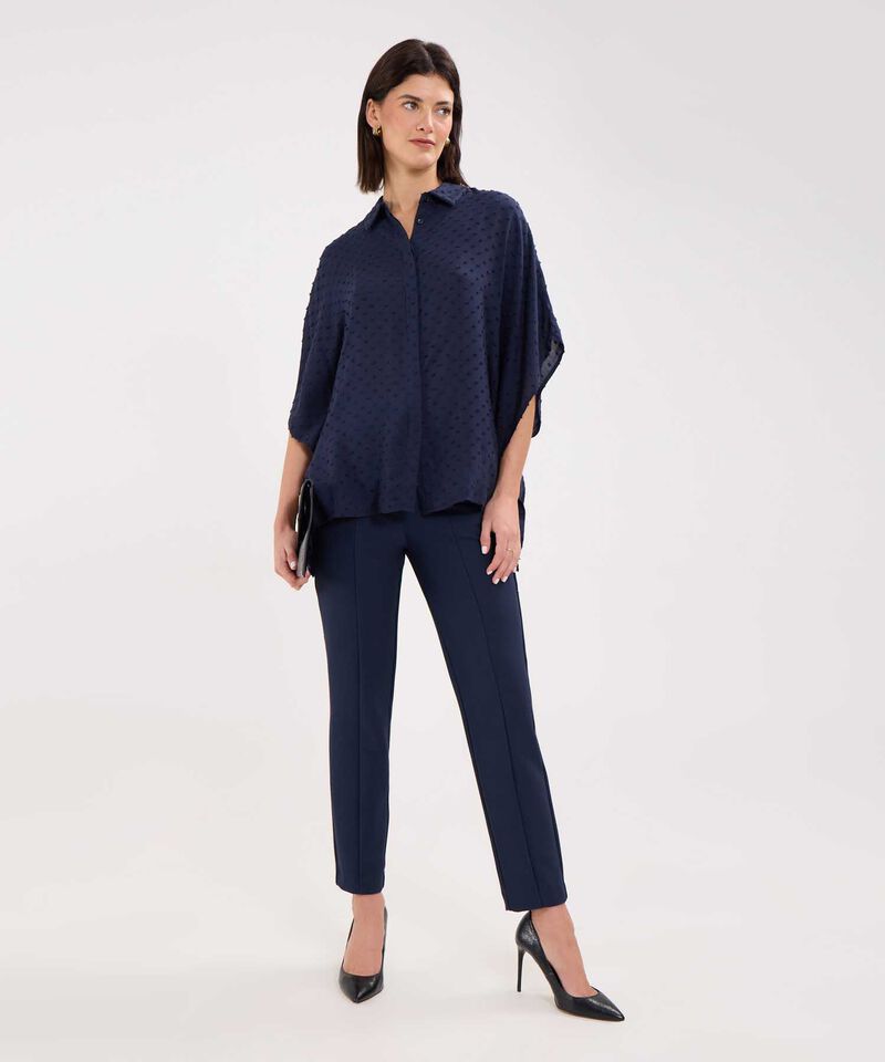 Camisa con Lunares en Tela