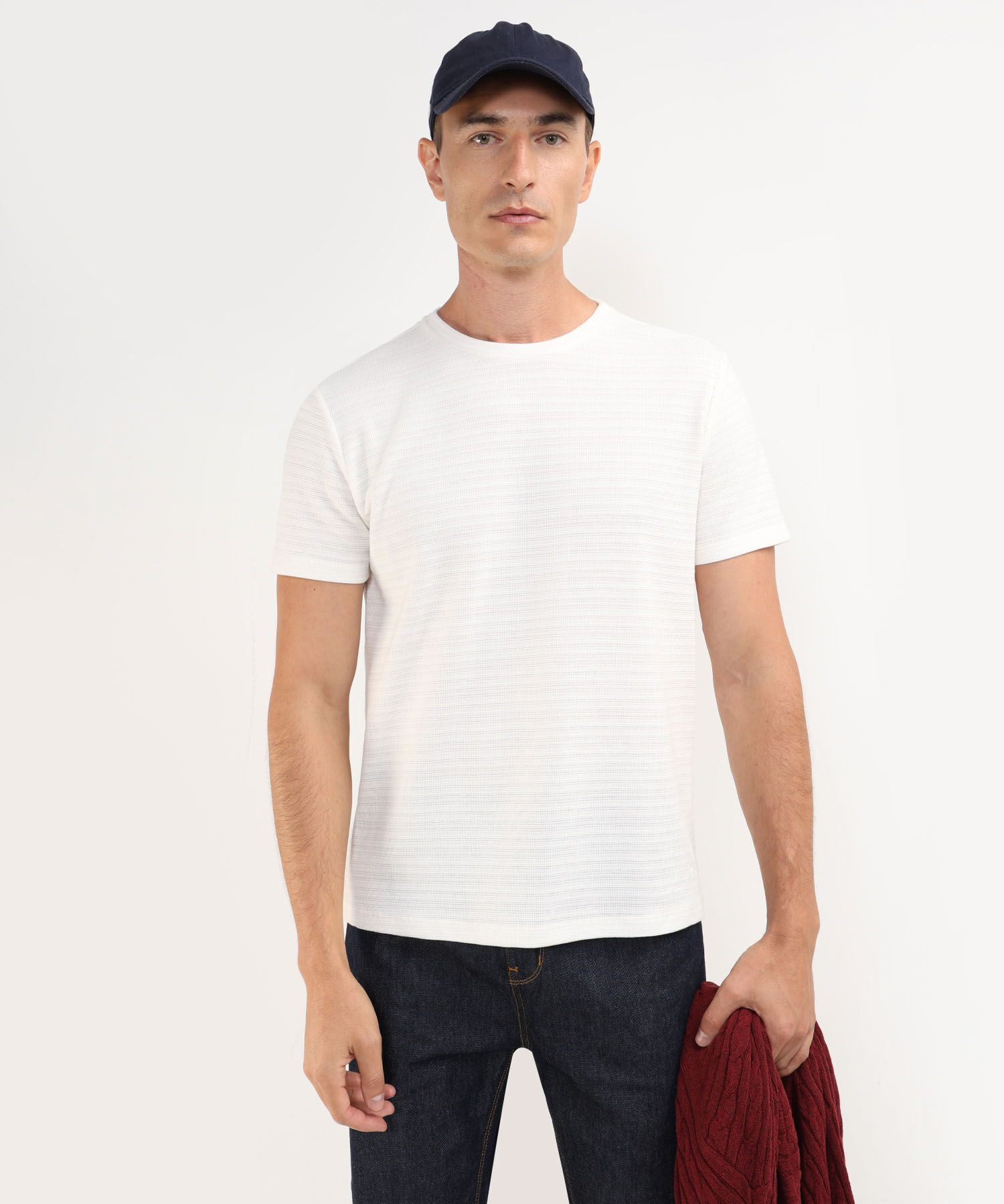 Camiseta Cuello Redondo Tela Textura