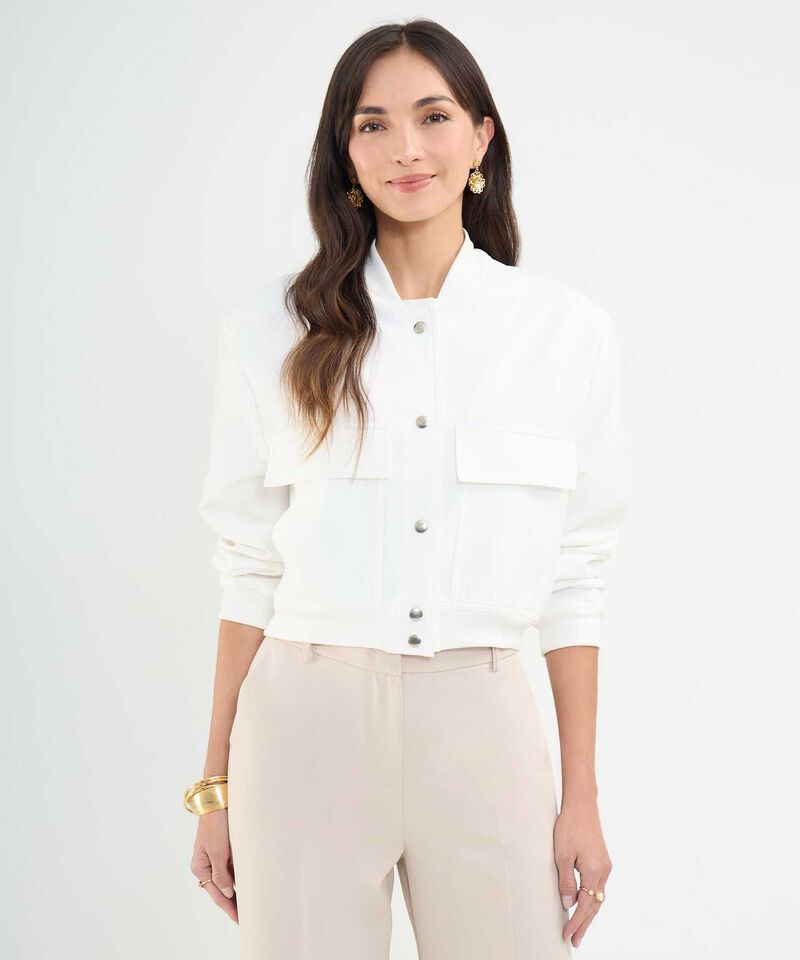 Chaqueta Bomber con Bolsillos