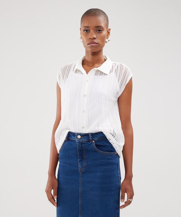 Polo Cuello Tejido Con Top Interno image number null