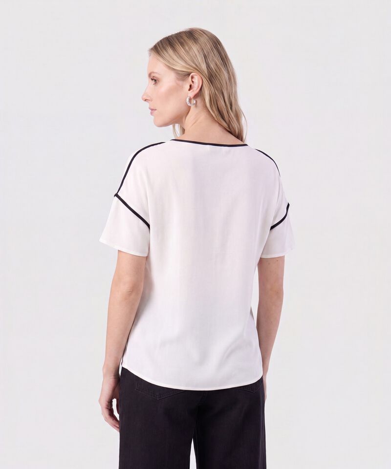 Blusa De Manga Acampanada Para Mujer