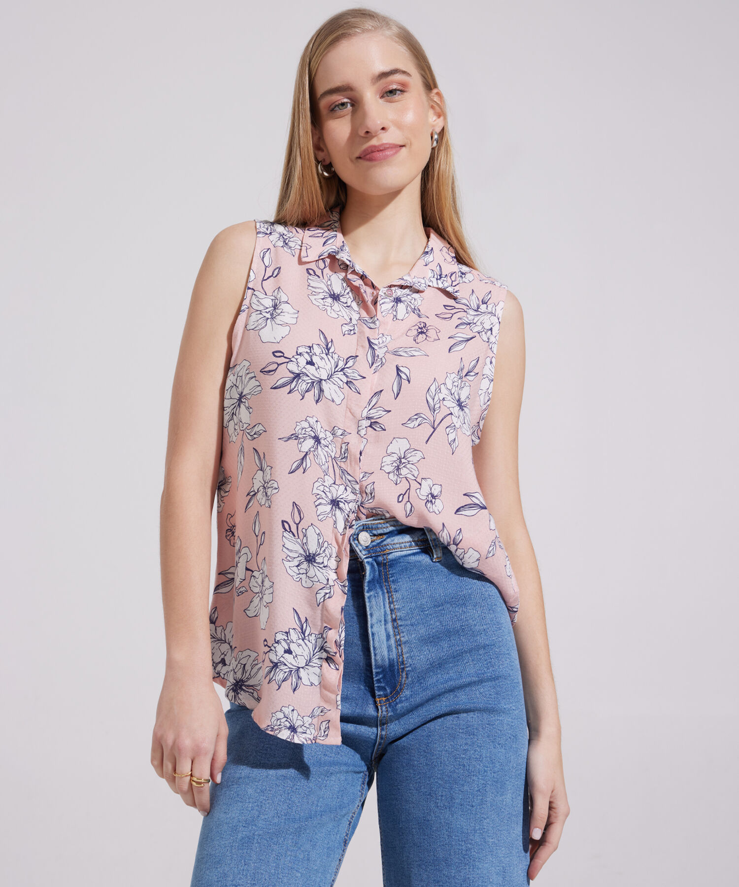 Camisa Manga Sisa Estampada