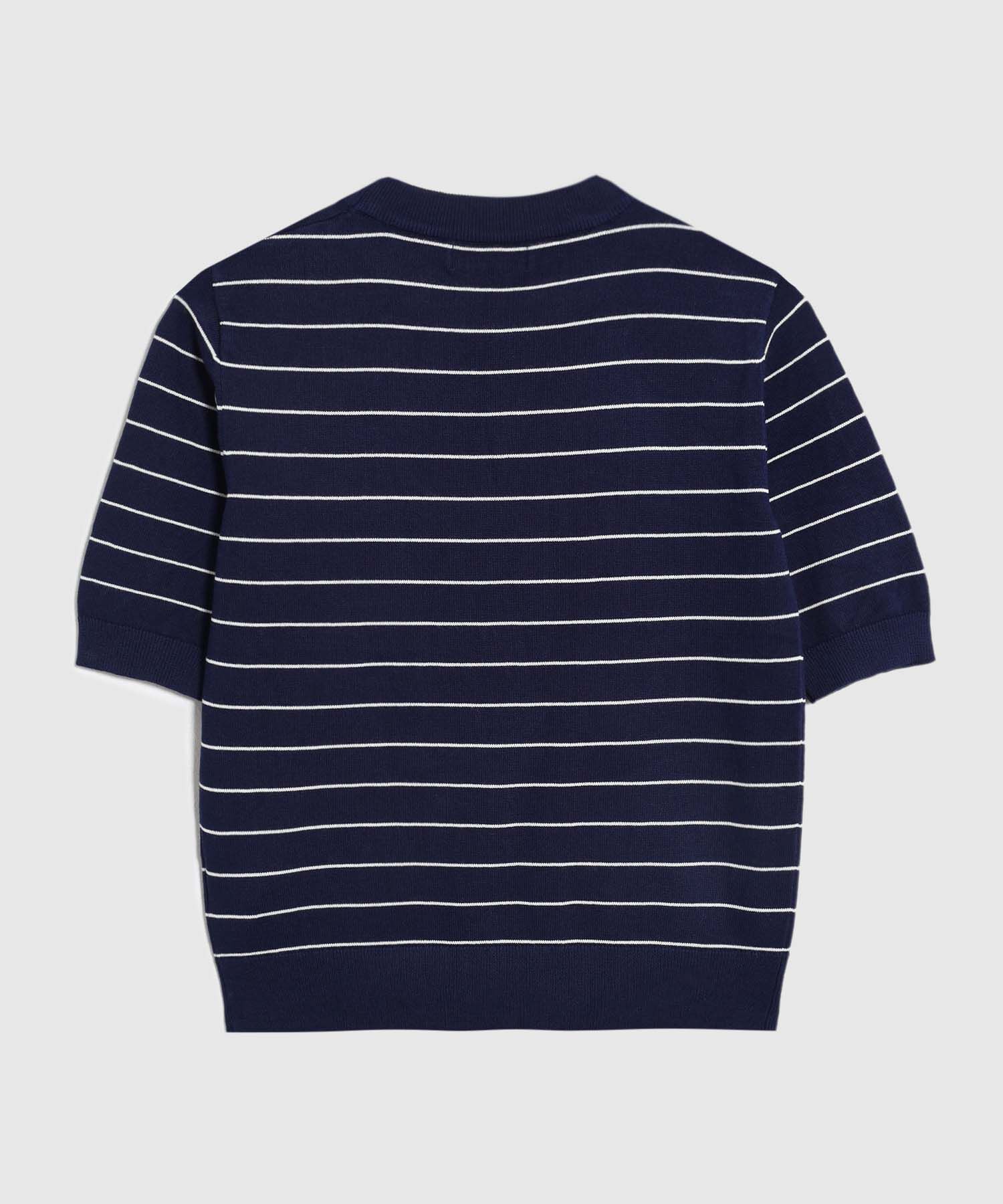 Camiseta A Rayas Manga Corta para Mujer