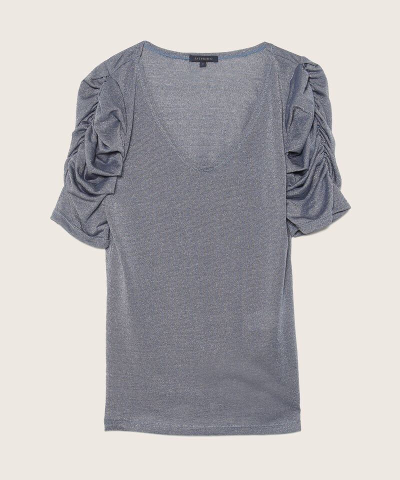 Camiseta Manga Farol Con Prenses En Tela Fantasía