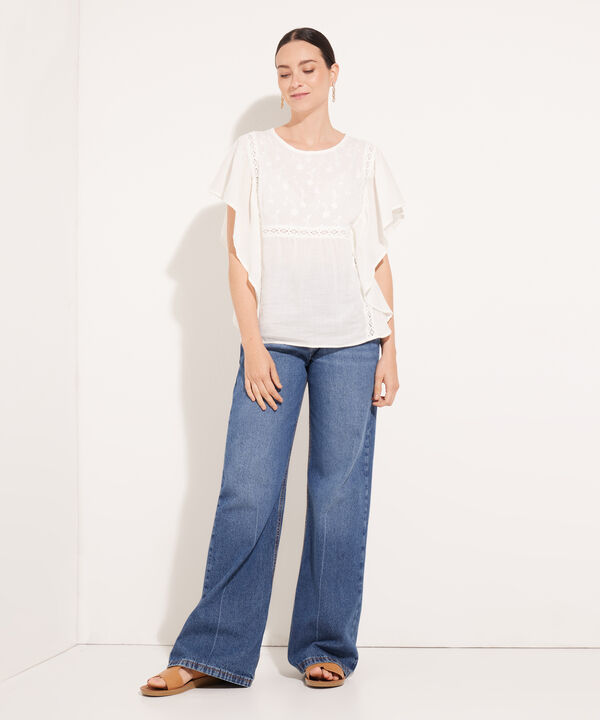 Blusa Manga Sisa Con Arandela