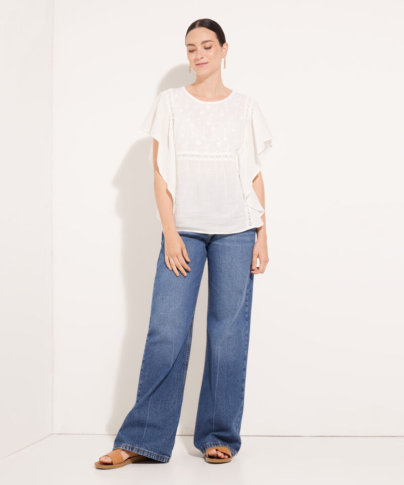 Blusa Manga Sisa Con Arandela