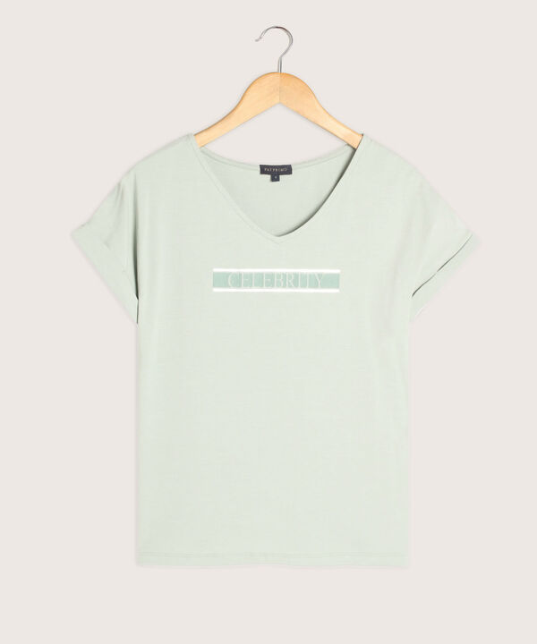 Camiseta Manga Rodada Con Screen