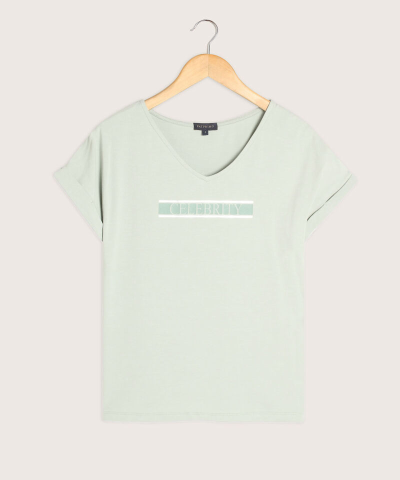 Camiseta Manga Rodada Con Screen
