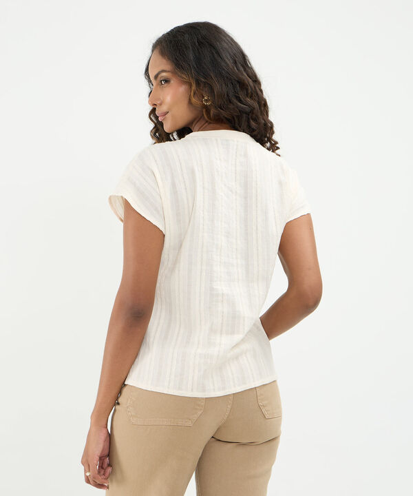 Blusa Manga Corta Para Mujer