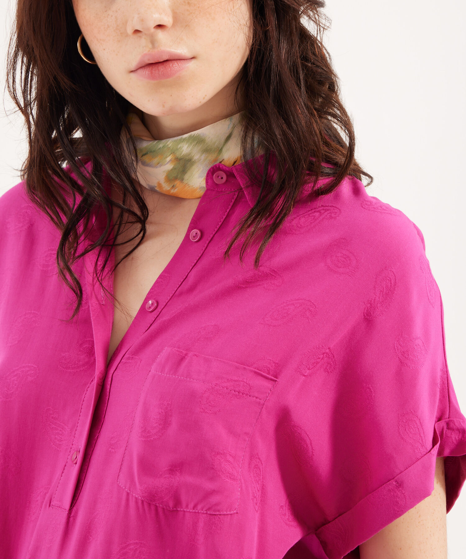 Camisa Manga Corta Texturizada