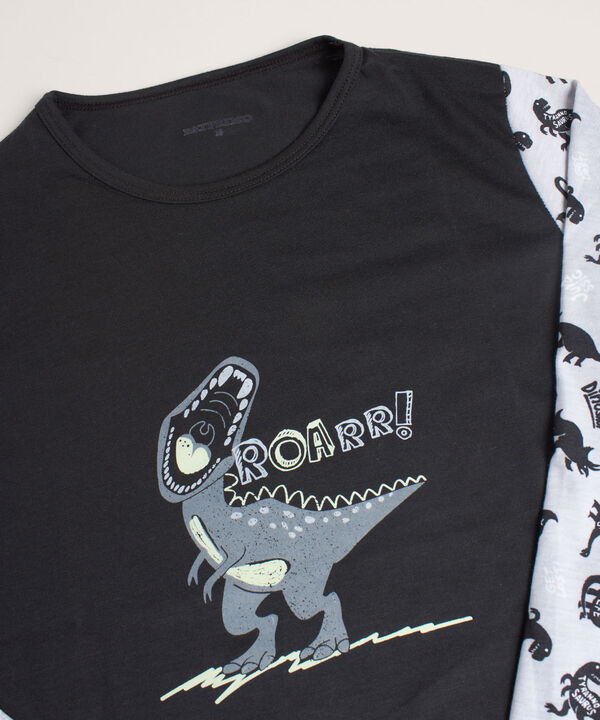 Pijama Camiseta Mangas Estampadas