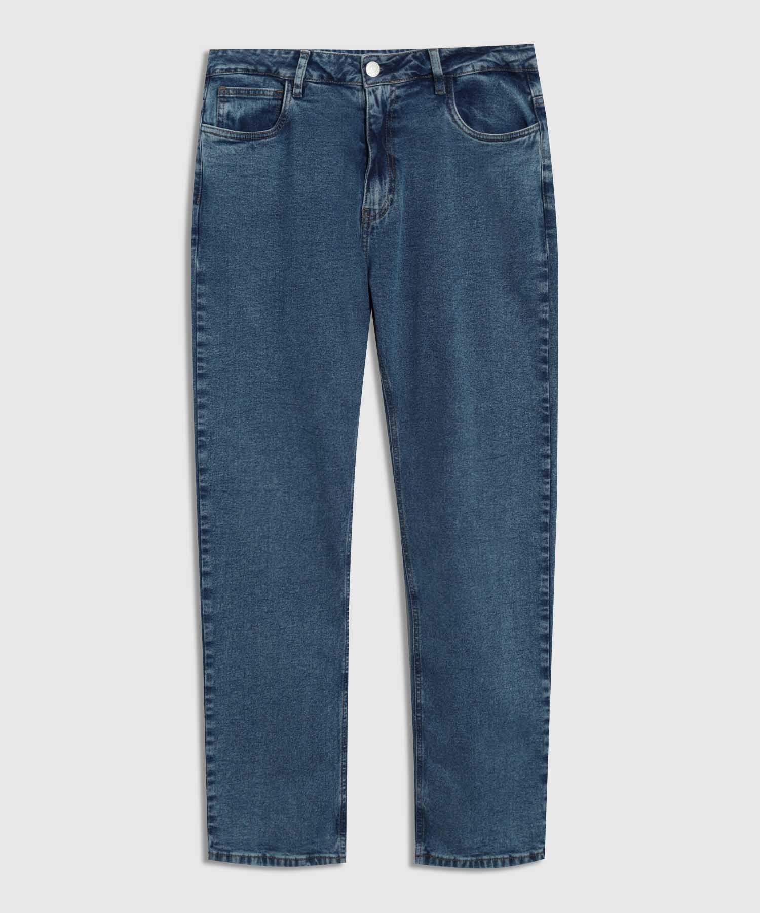 Jeans Regular Fit B&aacute;sico Para Hombre