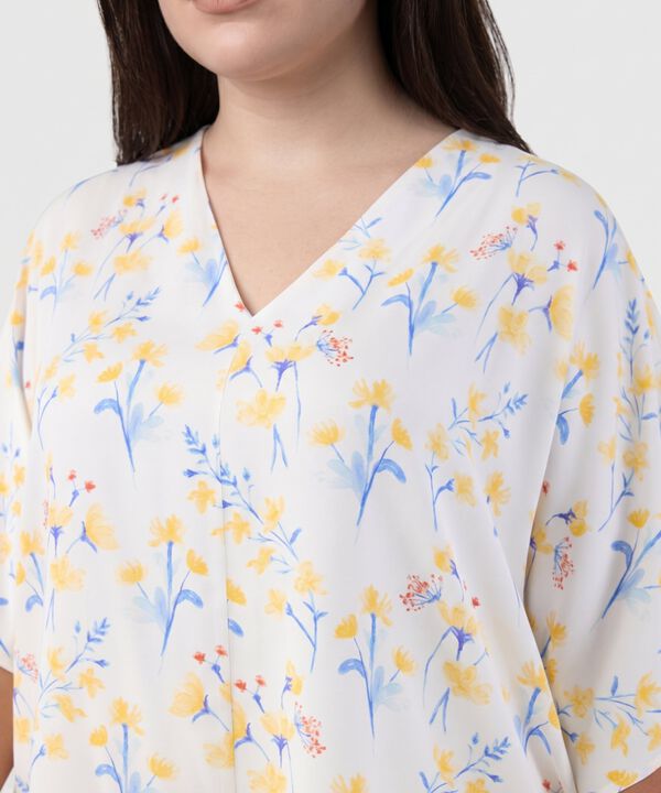 Blusa Estampada Corte Amplio Mujer Curvy