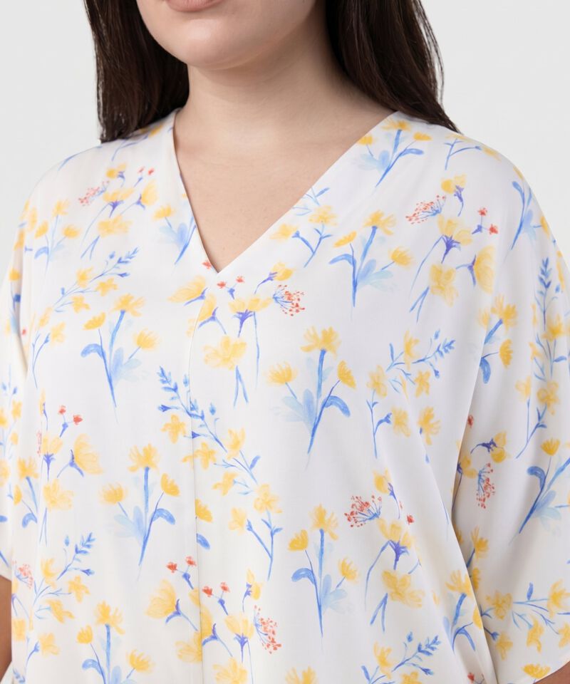 Blusa Estampada Corte Amplio Mujer Curvy