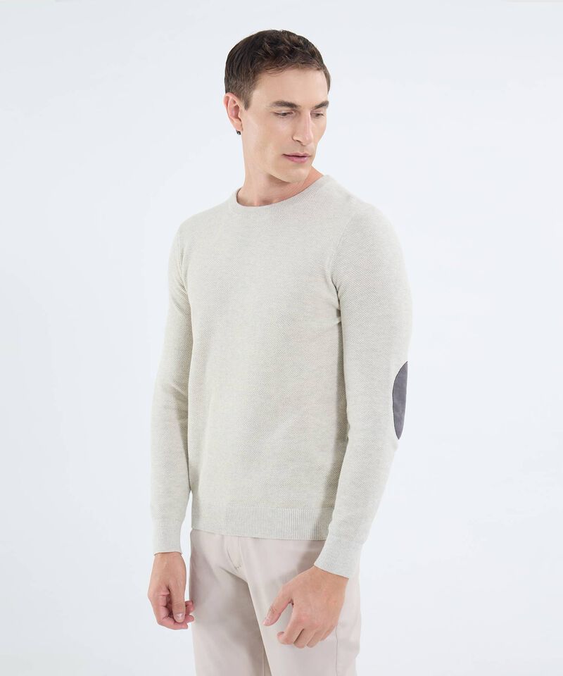 Saco Cuello Redondo Con Coderas Para Hombre