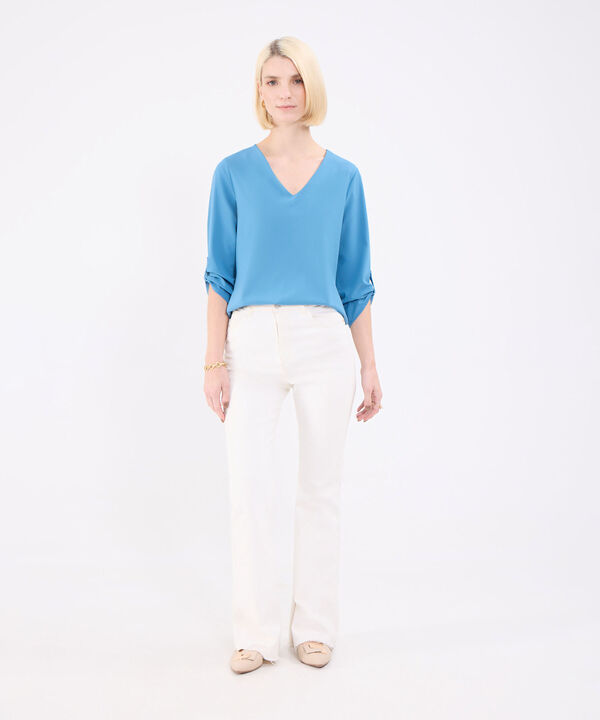 Blusa Escotada Manga ¾ image number null