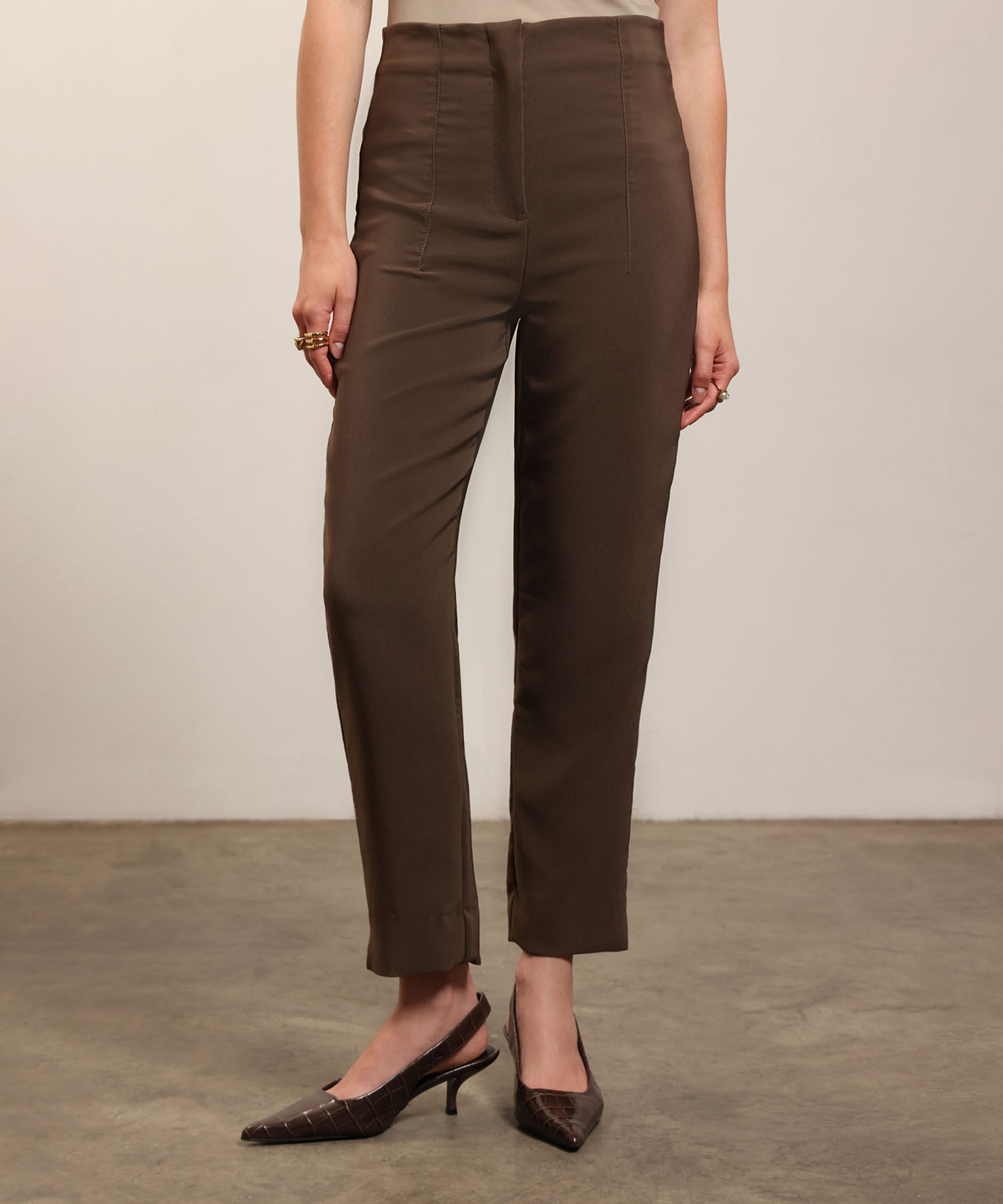 Pantalon Tiro Alto Para Mujer