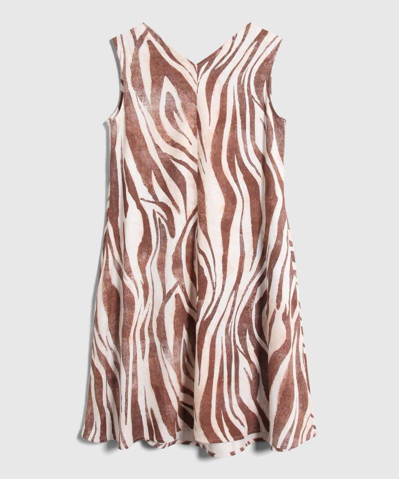 Vestido Corto Estampado Manga Sisa 