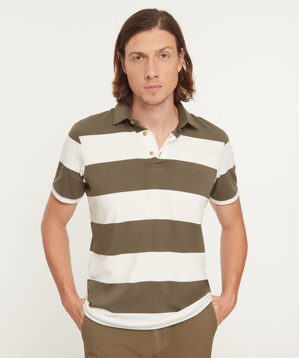 Polo, Cuello Duro Con Silueta Regular Fit, Safari Soft