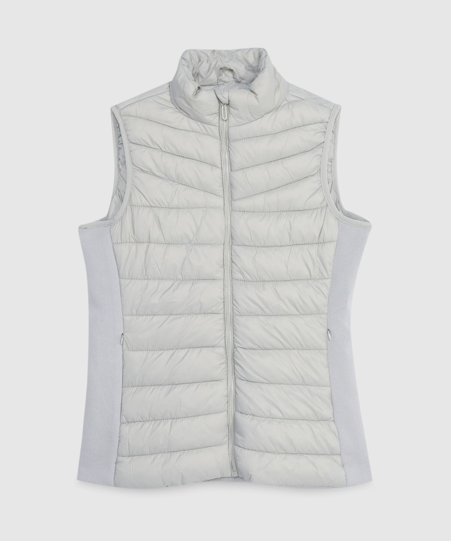 Chaleco Acolchado con Bolsillos en Rib